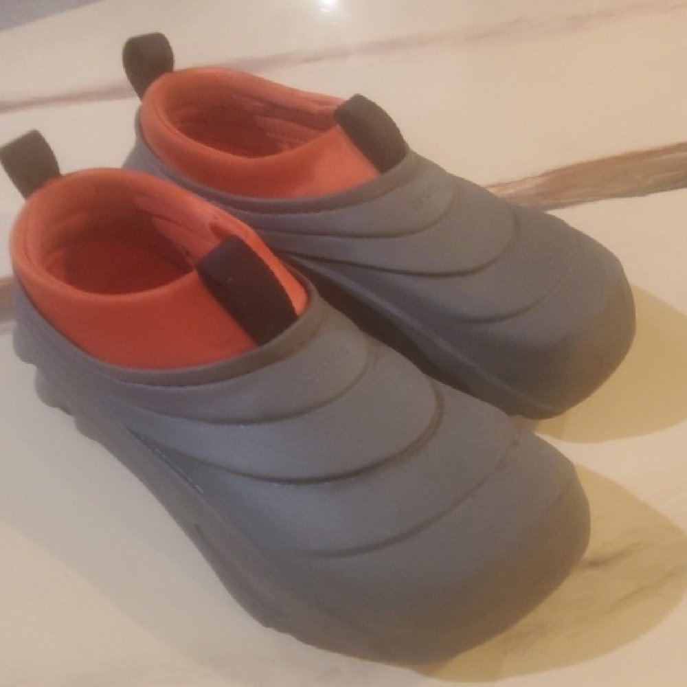 CROCS Gray and Orange Men's Sandals